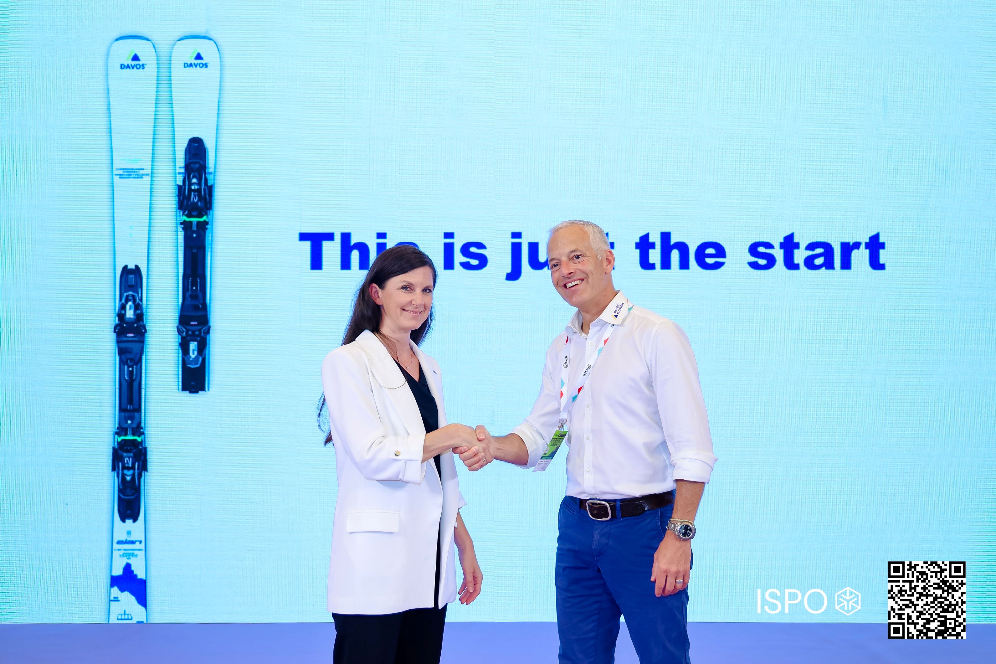 Melanja Korošec, Senior Vice President of KJK Sports and Brand Strategy Director at Elan, and Albert Kruker, CEO of Destination Davos Klosters