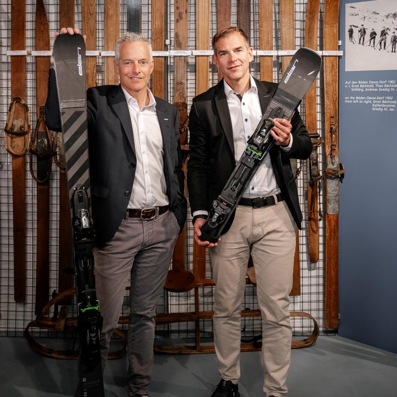 Albert Kruker, CEO of Destination Davos Klosters, and Leon Korošec, Director of the Sports Division at Elan. Albert Kruker, CEO of Destination Davos Klosters, and Leon Korošec, Director of the Sports Division at Elan.